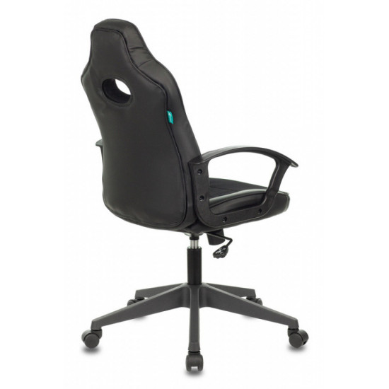 Кресло игровое Viking-11, ткань черная, кожзам черный