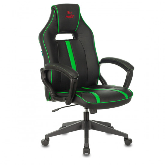 Кресло игровое Viking Zombie A3 GN кожзам черно-зеленый