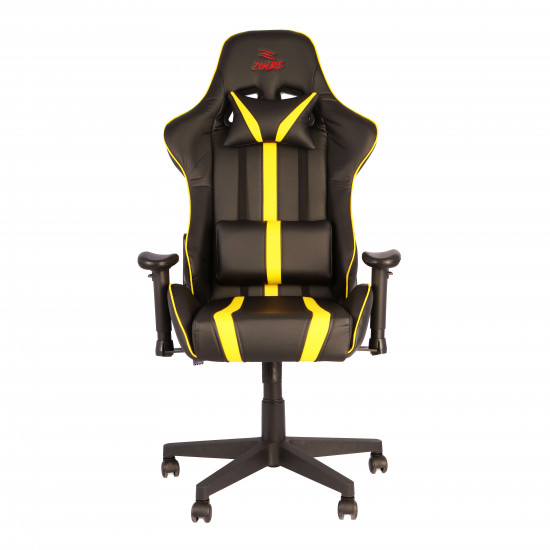 Кресло игровое Viking Zombie A4 Yel кожзам черно-желтый
