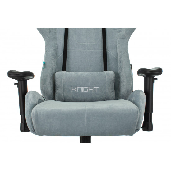 Кресло игровое Viking Zombie Knight Fabric ткань серо-голубая Light-28