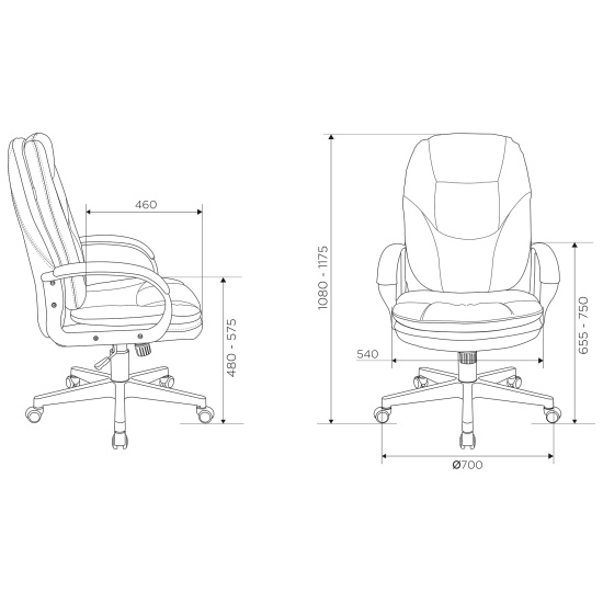 Кресло руководителя CH-868N/Fabric Light-10, ткань коричневая