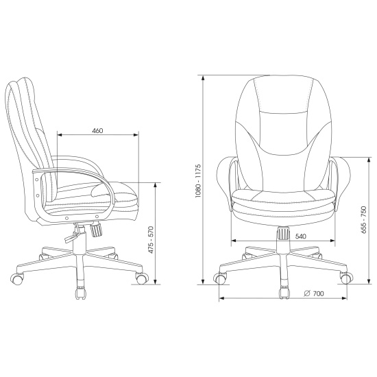 Кресло руководителя CH-868 LT/Grafit ткань серая