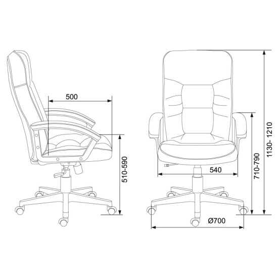 Кресло руководителя Т-9908AXSN-Вlack 3С11 ткань черная