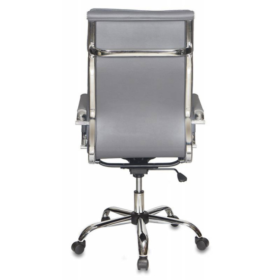 Кресло руководителя CH-993/grey кожзам серый, крестовина хром