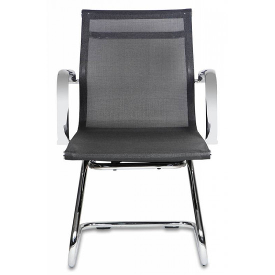 Конференц-кресло CH-993-LOW-V/M01 сетка черная, полозья хром