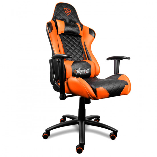 Кресло игровое ThunderX3 TGC12-ВО кожзам черно-оранжевый