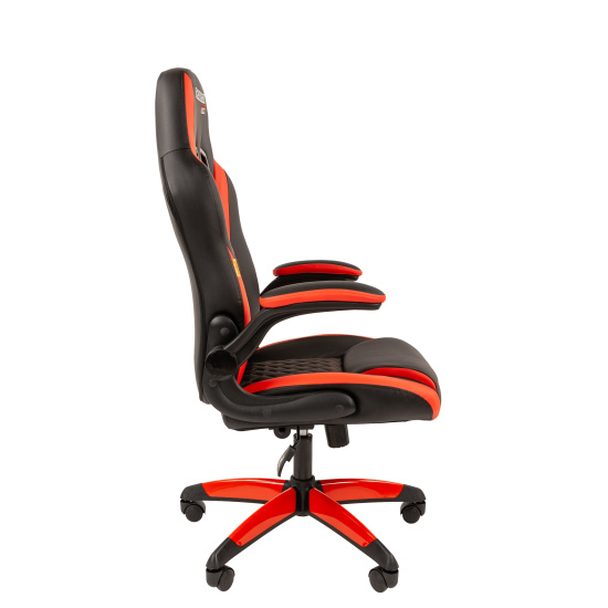 Кресло игровое СН Game 15 кожзам черно-красный