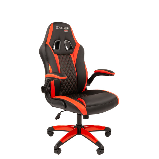 Кресло игровое СН Game 15 кожзам черно-красный
