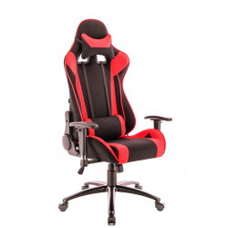 Кресло игровое Everprof Lotus S4, ткань черно-красная