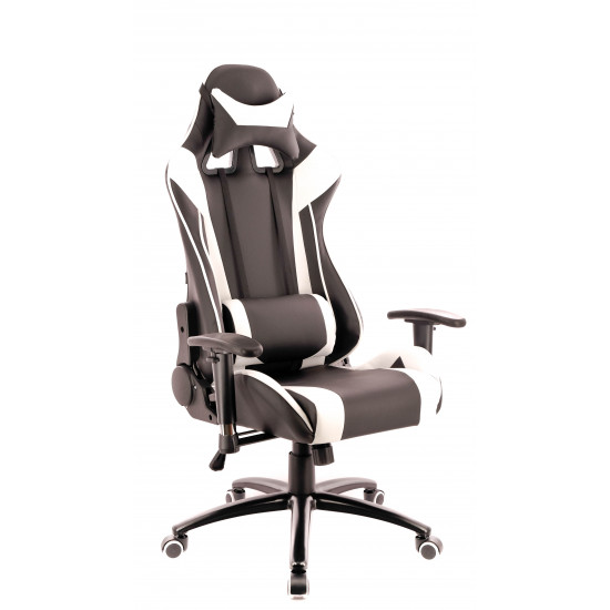 Кресло игровое Everprof Lotus S6, кожзам черно-белый