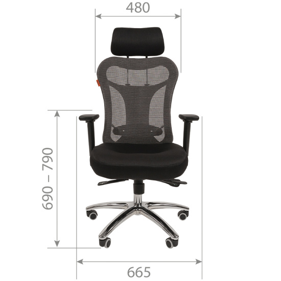 Кресло руководителя СН-769 TW-11, ткань черная