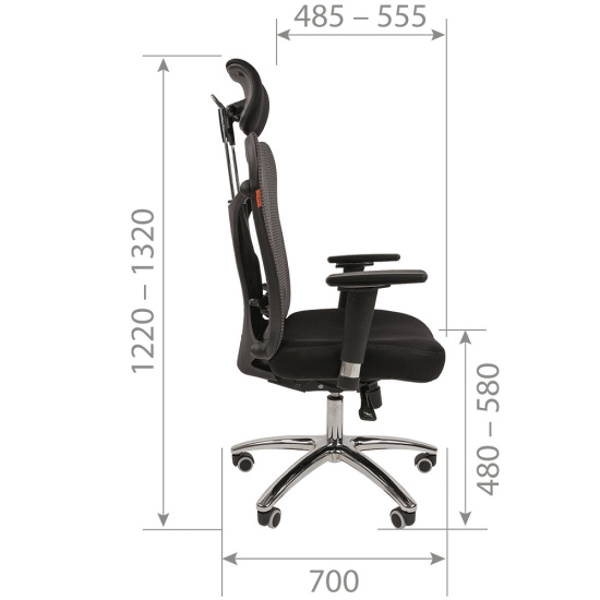 Кресло руководителя СН-769 TW-11, ткань черная