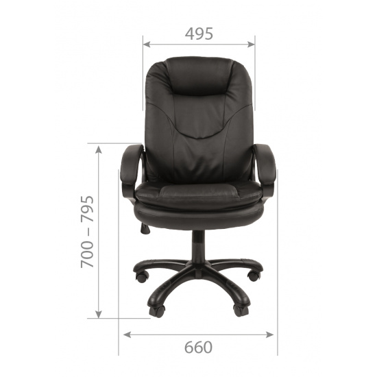 Кресло руководителя СН-668 кожзам коричневый