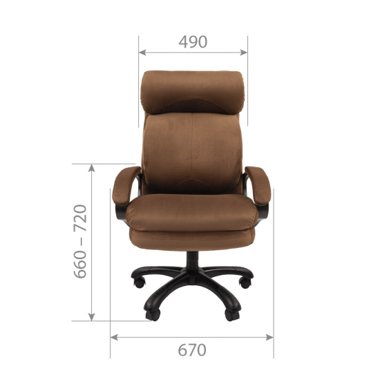 Кресло руководителя СН-505 Home Т-14, ткань велюр коричневый