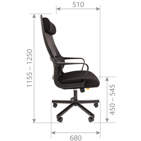 Кресло руководителя СН-590 ткань черная