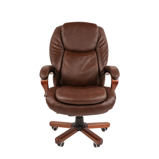 Кресло руководителя 408 кожа коричневая