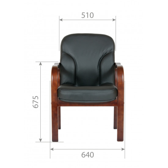 Конференц-кресло CH-658 кожа черная