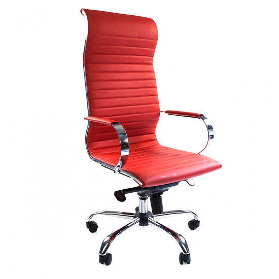 Кресло руководителя СН-710 кожзам красный