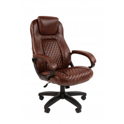 Кресло руководителя СН-432 кожзам коричневый