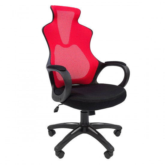 Кресло руководителя РК 210 сиденье Tw черный, спинка Tw красный