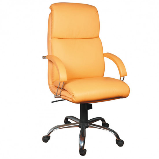 Кресло руководителя Nadir Steel Chrome (comfort) LE-D кожа бежевая