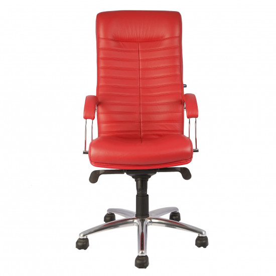 Кресло руководителя Orion Steel Chrome LE-E кожа красная