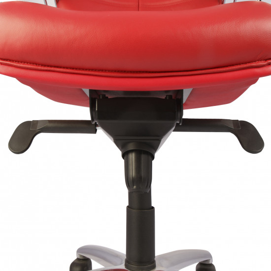 Кресло руководителя Orion Steel Chrome LE-E кожа красная