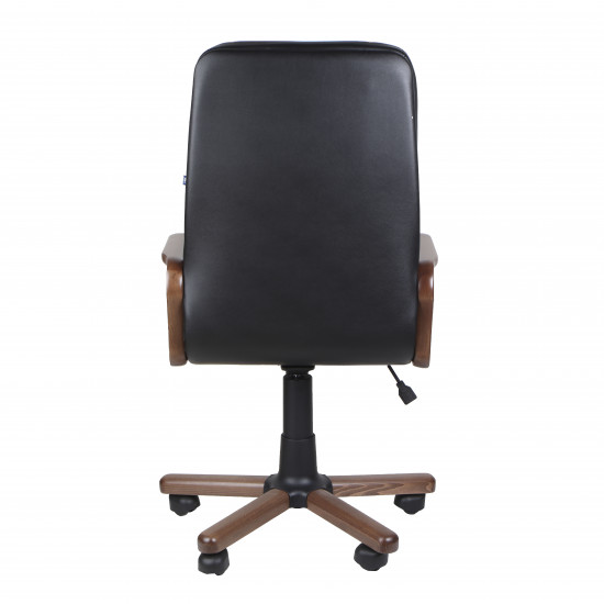 Кресло руководителя Expert Extra LE-А 1.031 кожа черная, дерево орех