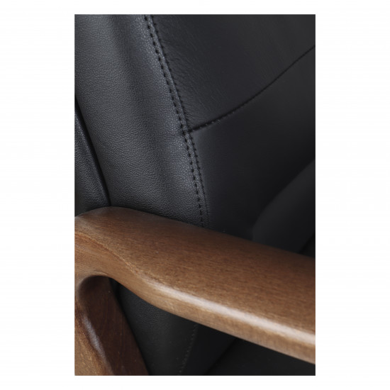Кресло руководителя Expert Extra LE-А 1.031 кожа черная, дерево орех