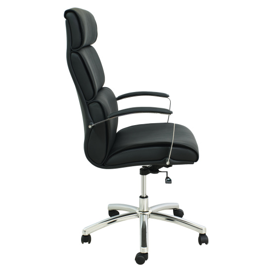 Кресло руководителя Офис Система 010, Black PU 270-01, кожзам черный, крестовина хром Fiorenzo