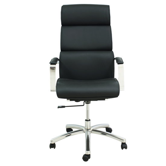 Кресло руководителя Офис Система 010, Black PU 270-01, кожзам черный, крестовина хром Fiorenzo