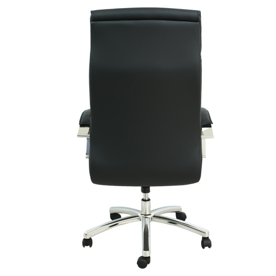 Кресло руководителя Офис Система 010, Black PU 270-01, кожзам черный, крестовина хром Fiorenzo