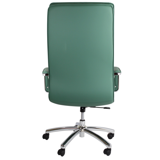 Кресло руководителя Офис Система 014-1, Light Green, кожзам зеленый, крестовина хром Fiorenzo