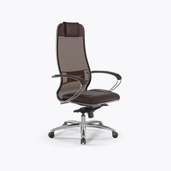 Кресло руководителя Samurai SL-1 сетка/экокожа Infinity Easy Clean, коричневый 9.2.1.49