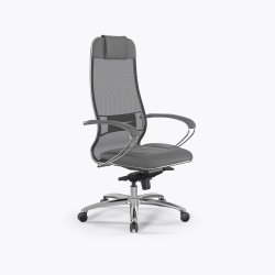 Кресло руководителя Samurai SL-1 сетка/экокожа Infinity Easy Clean, серый 557.2.1.49