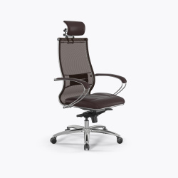 Кресло руководителя Samurai SL-2 сетка/экокожа Infinity Easy Clean, коричневый 22.2.5.49