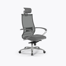 Кресло руководителя Samurai SL-2 сетка/экокожа Infinity Easy Clean, серый 552.2.5.49