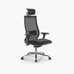 Кресло руководителя Samurai SL-3 сетка/экокожа Infinity Easy Clean, черный 23.3.5.109