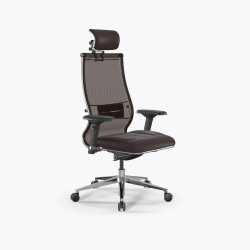 Кресло руководителя Samurai SL-3 сетка/экокожа Infinity Easy Clean, коричневый  22.3.5.109