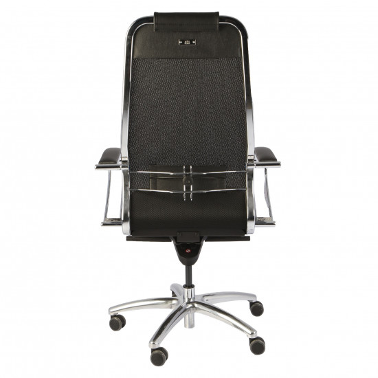 Кресло руководителя Samurai SL-1.04/041 Черный плюс, сетка/экокожа NewLeather/Mpes, черный