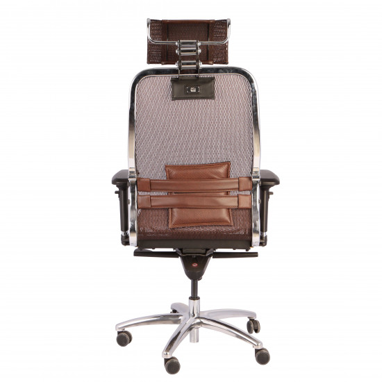 Кресло руководителя Samurai S3.04 сетка темно-коричневая