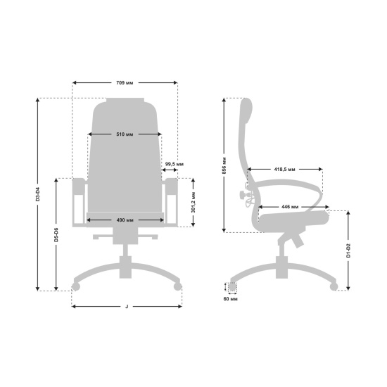 Кресло руководителя Samurai KL-1.041 B-Edition, экокожа Mpes, черный