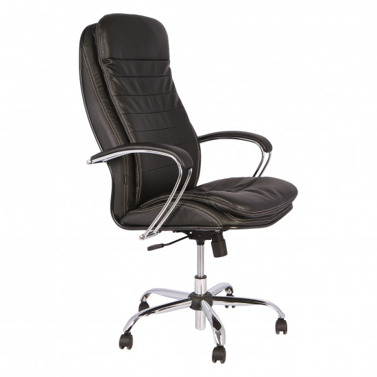 Кресло руководителя Metta LK-3 Ch износостойкий перфорированный материал NewLeather, черный №721
