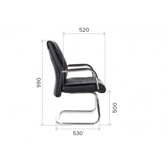 Конференц-кресло Bond CF кожзам черный