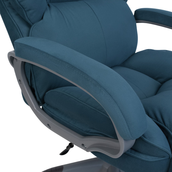 Кресло руководителя Рисмер, ткань Velur-20 бирюзовый, МТГ, PL-5