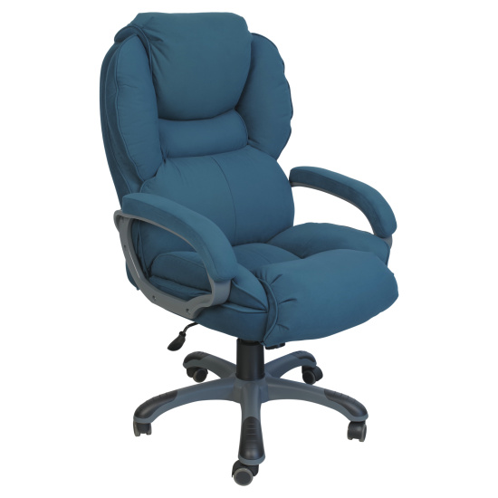 Кресло руководителя Рисмер, ткань Velur-20 бирюзовый, МТГ, PL-5