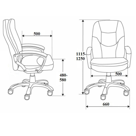 Кресло руководителя 2108Н George кожзам черный