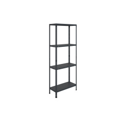 Стеллаж металлический MS Standart Black 1850*700*300, 4 полки