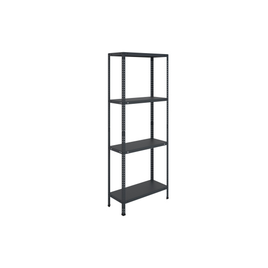 Стеллаж металлический MS Standart Black 1850*700*300, 4 полки