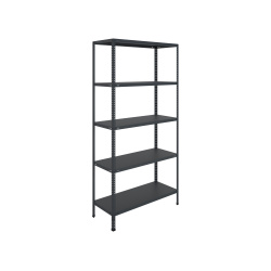 Стеллаж металлический MS Standart Black 2000*1000*400, 5 полок